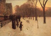 Childe Hassam Boston Common at Twilight oil painting on canvas